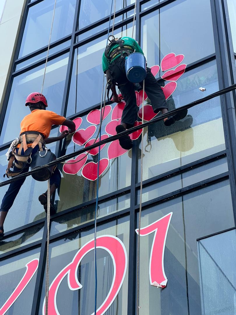 Cordistes en hauteur