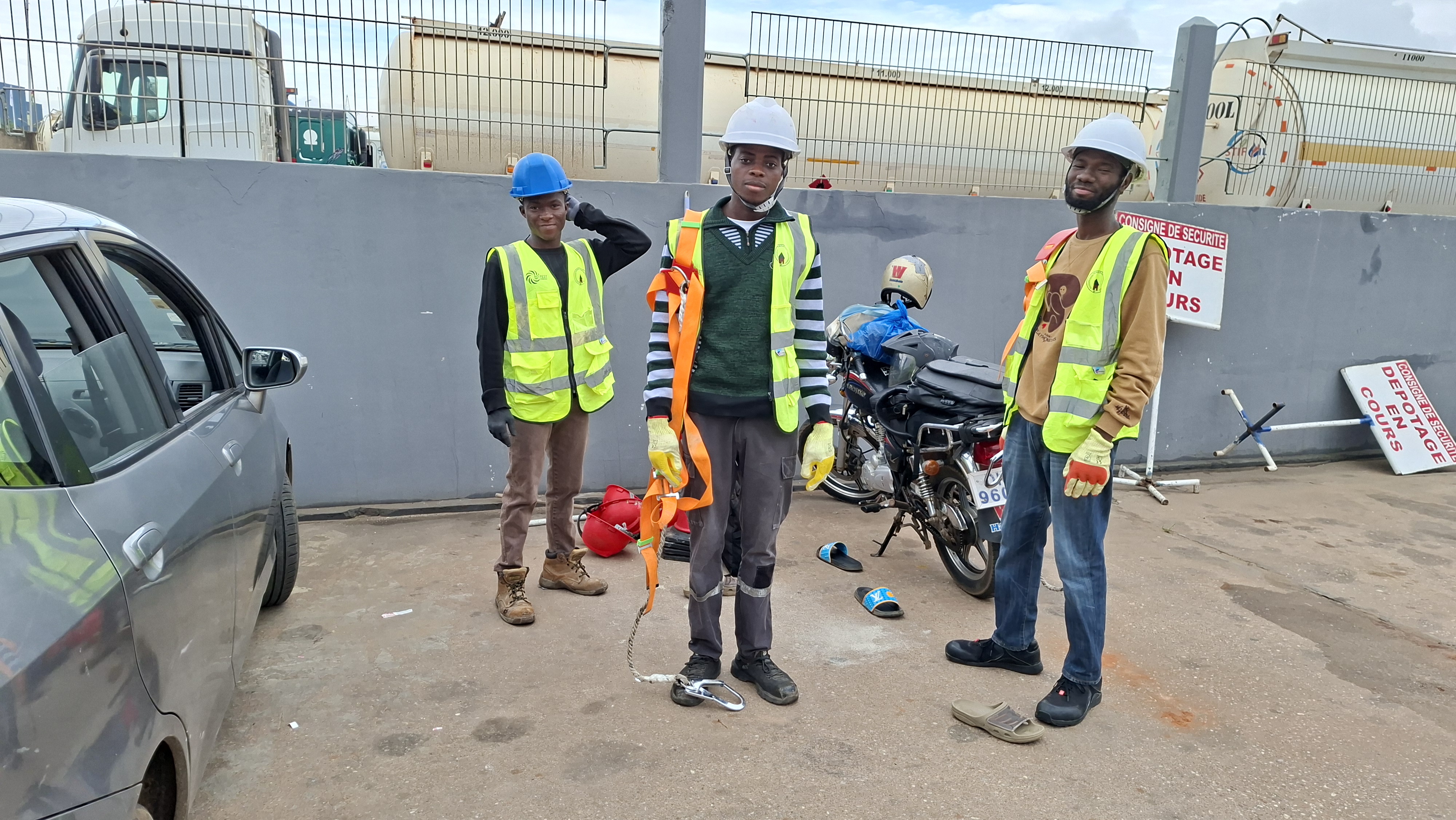 Cordiste en préparation